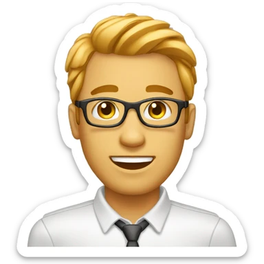 créé un émoji d'un community manager heureux sticker