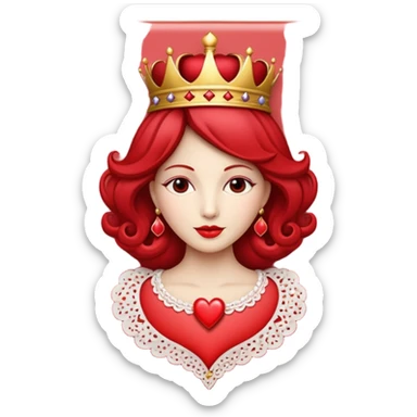 Coração que remeta a rainha de copas  sticker