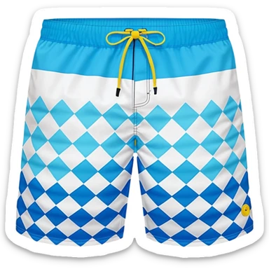 Cool bright Mens swim trunks sticker