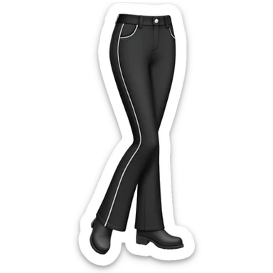 Bootcut black banding pants sticker