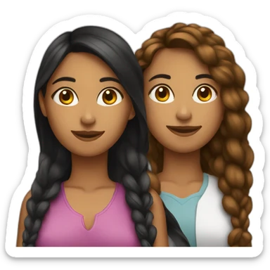 3 latin female friends sticker