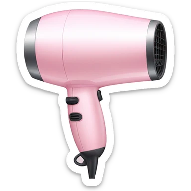Light pink and white hair dryer sticker