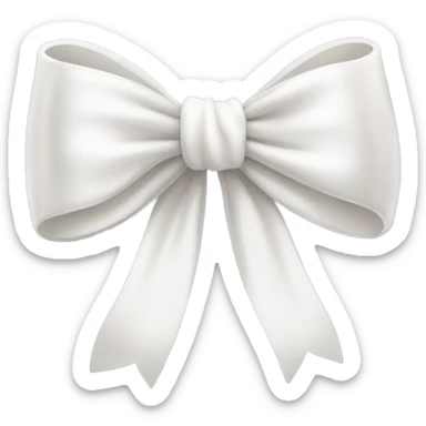 White bow  sticker