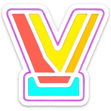 A neon sign that says Ok sticker