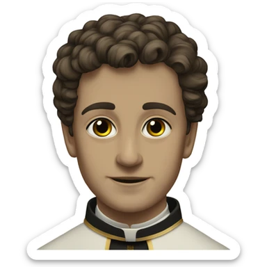 19th century young priest italian sticker