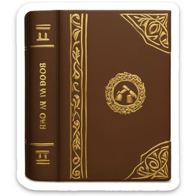 brown book with the title “ENGLISH” in the cover sticker