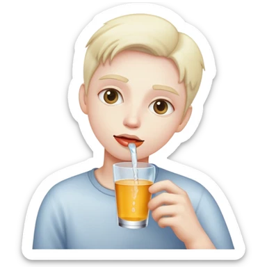 Thirsty face sticker