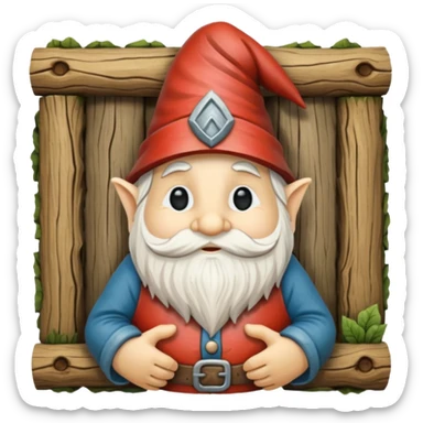 Wood carving. Of knome sticker