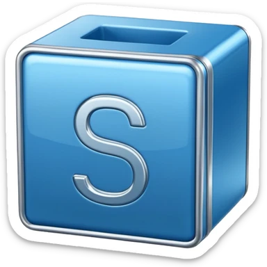 Letters SS in a blue box sticker