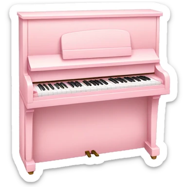 light pink piano sticker