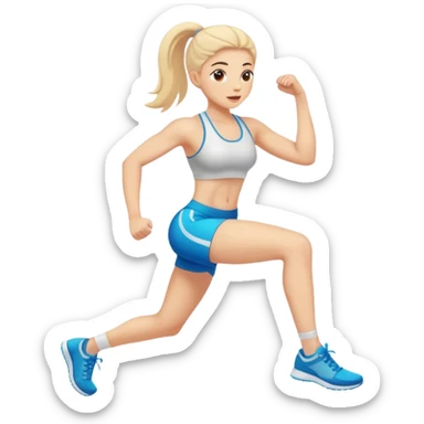 Exercising girl sticker