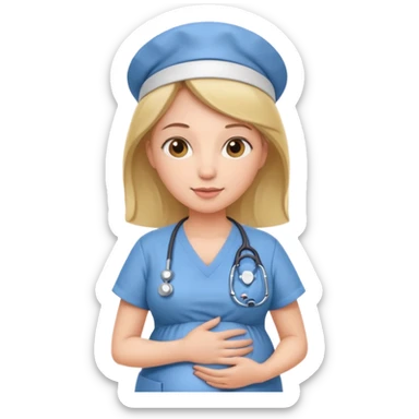 pregnant nurse sticker