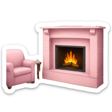 Winter Pink FirePlace sticker