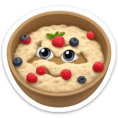 bowl oatmeal fruits  sticker