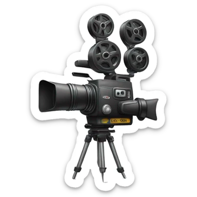 film video camera hollywood sticker