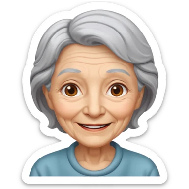an old lady sticker