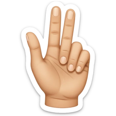 This emoji:🤙 but the lowest tumb is cut sticker