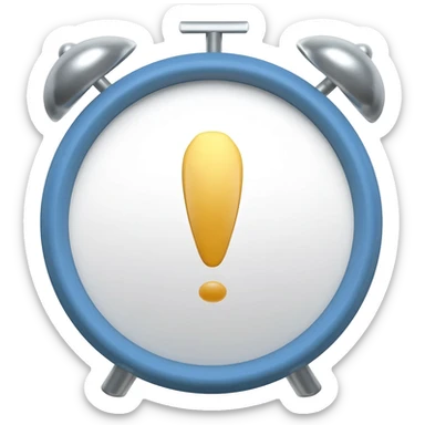 time exclamation symbol sticker
