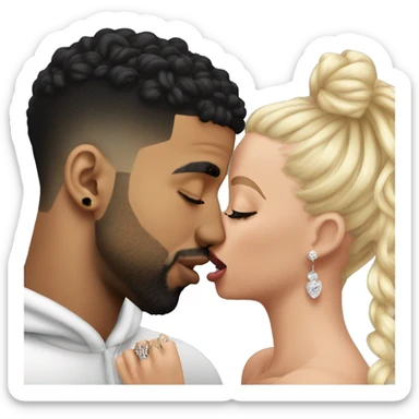 drake kissing 21 savage young sticker