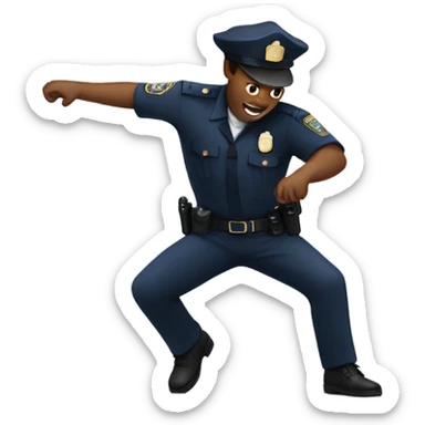 Police officer dancing sticker