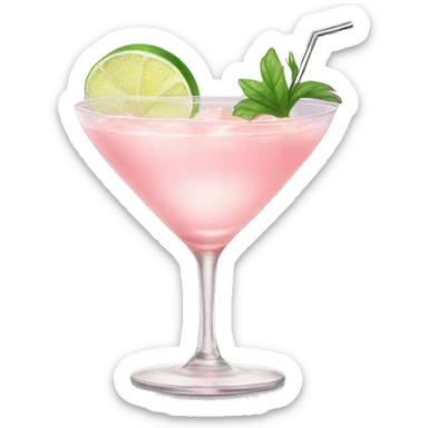 Light pink cocktail  sticker