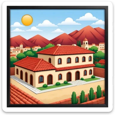 crea un emoji de una hacienda sticker