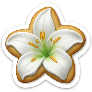 White Lily Cookie sticker