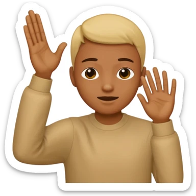 Emoji doing a 🙂‍↕️ and a dab at the same time sticker