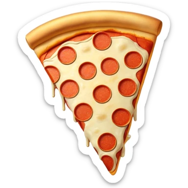 Pizza with gold bars sticker