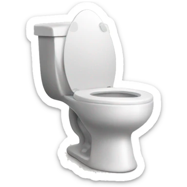 Lady running away from toilet sticker