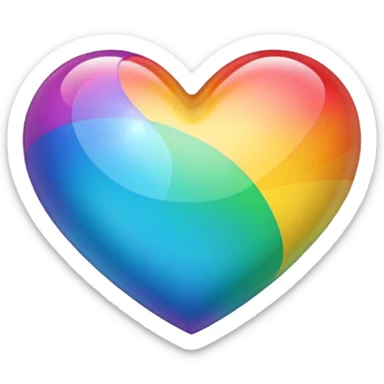 Rainbow heart emoji sticker