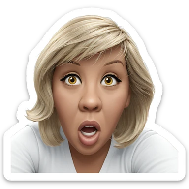 blonde girl looking at viewer sticker