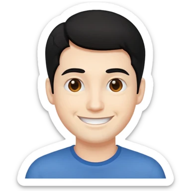 мужчина с белым тоном кожи и черными волосами sticker