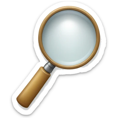 white magnifying glass sticker