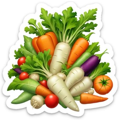 spoiled pile of mixed vegetables  sticker