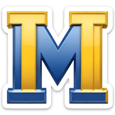 make an emoji of the michigan logo sticker
