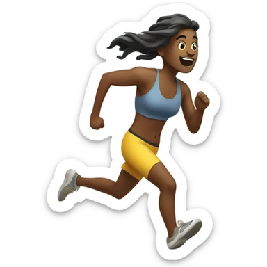Running on the beach  sticker