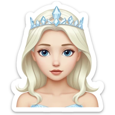 Con gái đẹp . Tóc bạch kim. Nữ hoàng băng giá sticker