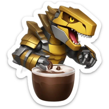 Grimlock drink Chocolates transform sticker