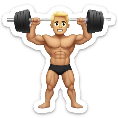 gym ripped male body sticker