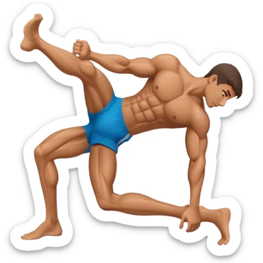 side-view of guy doing Abdominal Crunches sticker