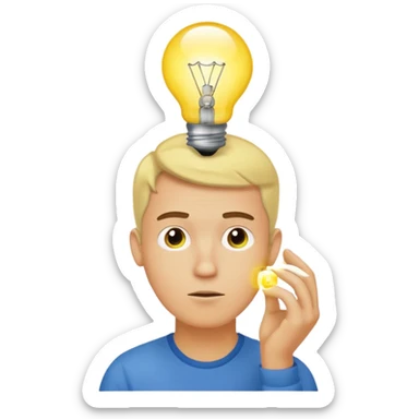 ligth man had an idea sticker