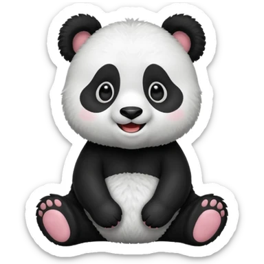 Happy simple panda bear sticker