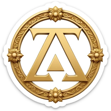 Greek letters Theta and Delta combined into a single sign sticker