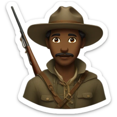 hunter from nineteen century sticker