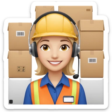 Sales women specialist in shipping sticker