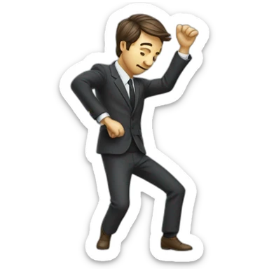 un monsieur qui fait un giga dab sticker