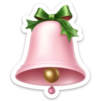 christmas bell pale pink mood sticker