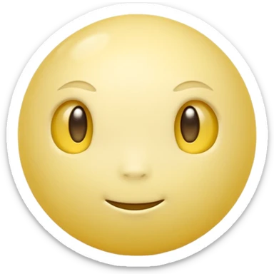 Venus planet emoji, pale grayish yellow sphere, hazy soft texture, simple and round, no text sticker