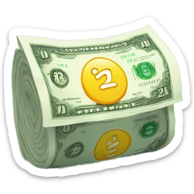  rolled banknote yuan sticker